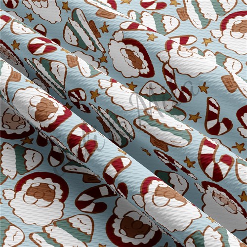 Christmas Printed Liverpool Bullet Textured Stretch Solid Strip Thick Knit Jersey Fabric