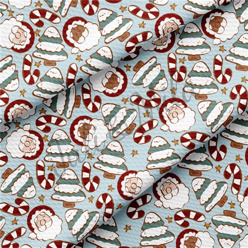 Christmas Printed Liverpool Bullet Textured Stretch Solid Strip Thick Knit Jersey Fabric