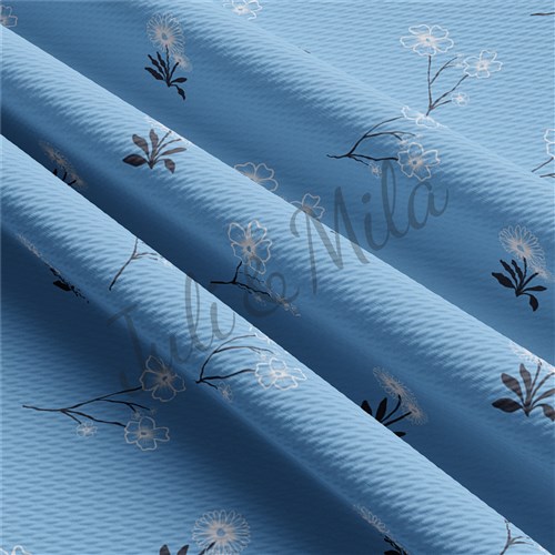 Printed Liverpool Fabric (Floral53) & Get a Free $89.99 Embroidery Bundle