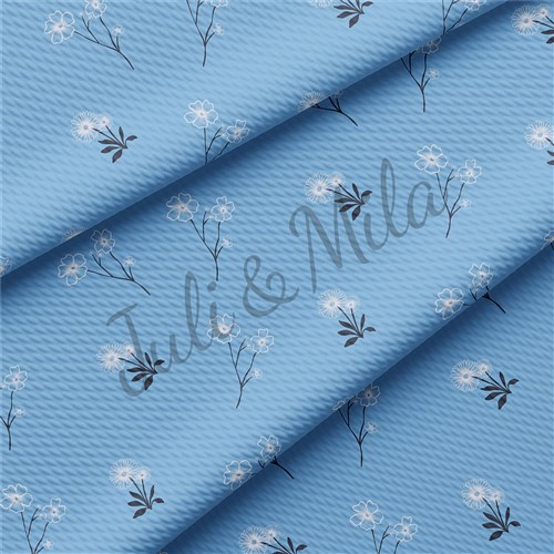Printed Liverpool Fabric (Floral53) & Get a Free $89.99 Embroidery Bundle