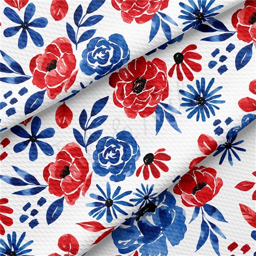 Patriotic 4th of July Printed Liverpool AA1609 & Get a Free $89.99 Embroidery Bundle