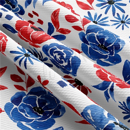 Patriotic 4th of July Printed Liverpool AA1609 & Get a Free $89.99 Embroidery Bundle