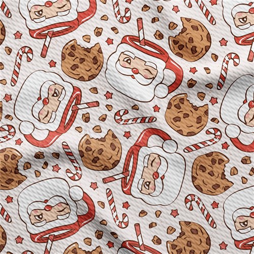 Christmas Printed Liverpool Bullet Textured Stretch Solid Strip Thick Knit Jersey Fabric