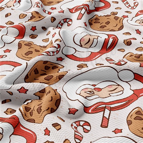 Christmas Printed Liverpool Bullet Textured Stretch Solid Strip Thick Knit Jersey Fabric