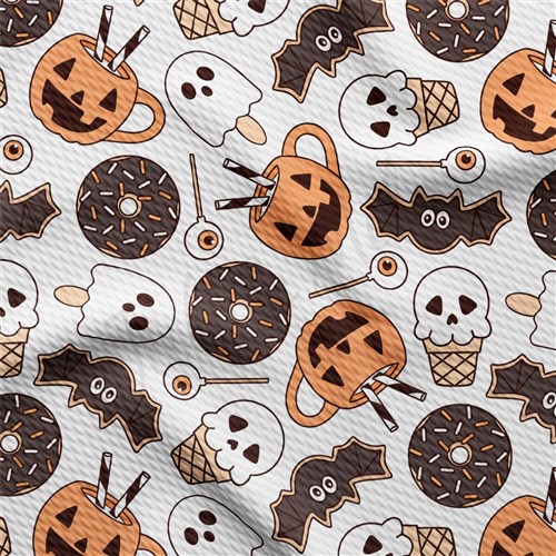 halloween Liverpool Bullet Textured Stretch Solid Strip Thick Knit Jersey Fabric