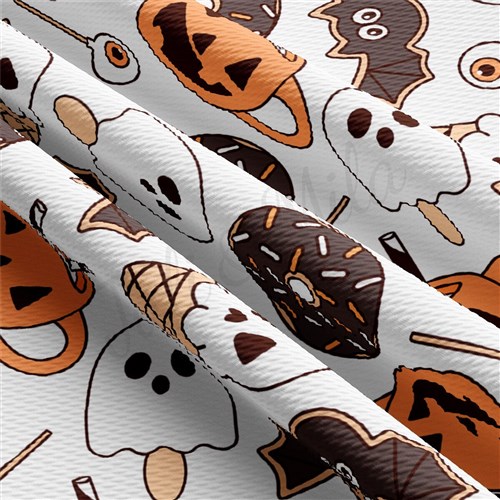 halloween Liverpool Bullet Textured Stretch Solid Strip Thick Knit Jersey Fabric