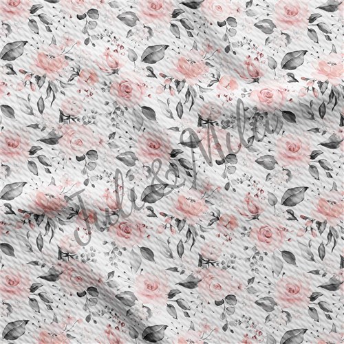 Floral Printed Floral Liverpool Pink roses (F45) & Get a Free $89.99 Embroidery Bundle