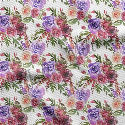Printed Floral Liverpool Bow Watercolour flowers(F35) & Get a Free $89.99 Embroidery Bundle