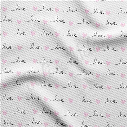 Valentine's Day Printed Liverpool Bullet Textured Stretch Solid Strip Thick Knit Jersey Fabric