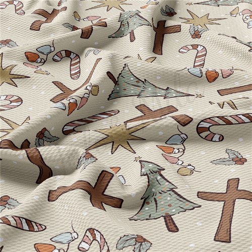 Christmas Printed Liverpool Fabric AA2131 & Get a Free $89.99 Embroidery Bundle