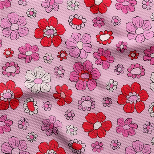 Valentine's Day Liverpool Bullet Textured Stretch Solid Strip Thick Knit Jersey Fabric