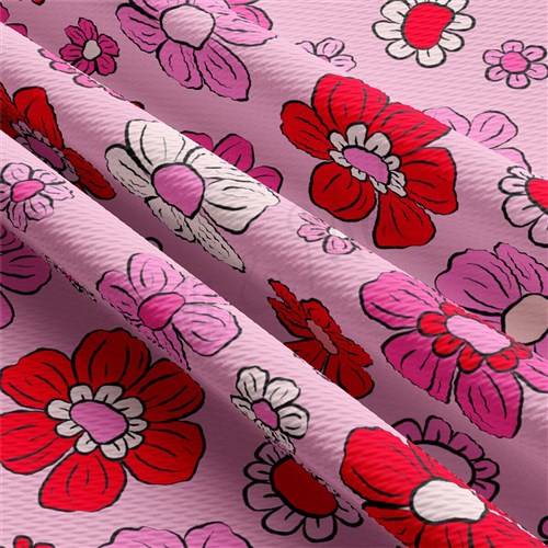 Valentine's Day Liverpool Bullet Textured Stretch Solid Strip Thick Knit Jersey Fabric