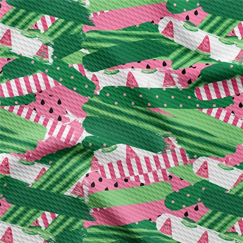Watermelon Printed Liverpool Fabric AA1807 & Get a Free $89.99 Embroidery Bundle