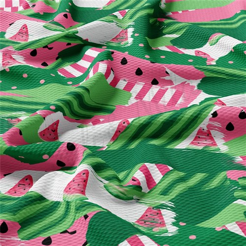 Watermelon Printed Liverpool Fabric AA1807 & Get a Free $89.99 Embroidery Bundle
