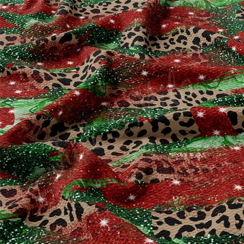 Christmas Christmas Liverpool Bullet Textured Stretch Solid Strip Thick Knit Jersey Fabric