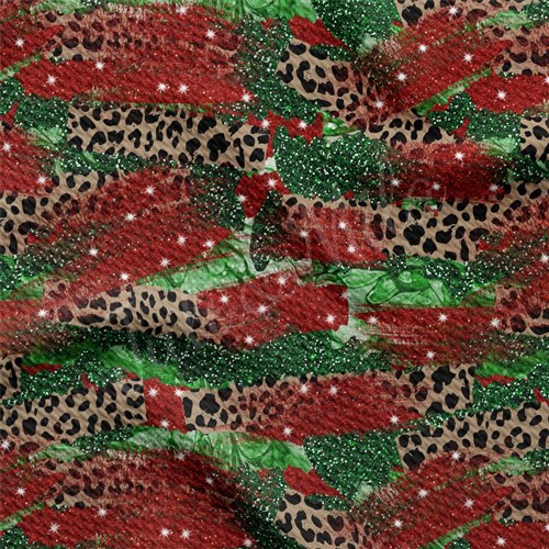 Christmas Christmas Liverpool Bullet Textured Stretch Solid Strip Thick Knit Jersey Fabric
