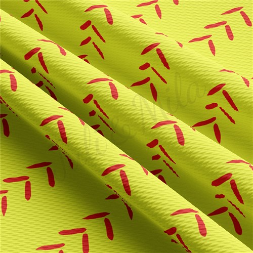 Softball Printed Liverpool Bullet Textured Stretch Solid Strip Thick Knit Jersey Fabric