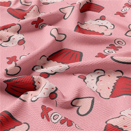 Valentine's Day Printed Liverpool Bullet Textured Stretch Solid Strip Thick Knit Jersey Fabric