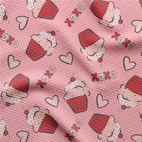 Valentine's Day Printed Liverpool Bullet Textured Stretch Solid Strip Thick Knit Jersey Fabric