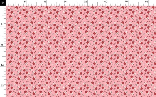 Valentine's Day Printed Liverpool Bullet Textured Stretch Solid Strip Thick Knit Jersey Fabric