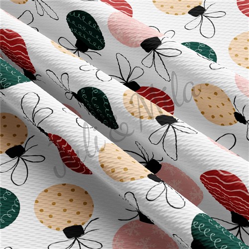 Christmas Printed Liverpool Bullet Textured Stretch Solid Strip Thick Knit Jersey Fabric
