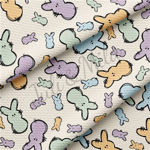 Easter Easter79 Liverpool Bullet Textured Stretch Solid Strip Thick Knit Jersey Fabric