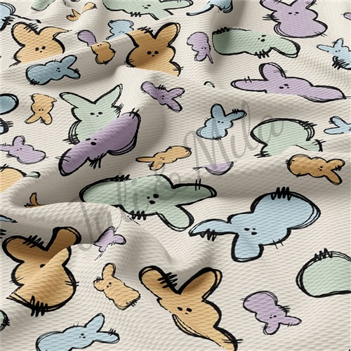 Easter Easter79 Liverpool Bullet Textured Stretch Solid Strip Thick Knit Jersey Fabric