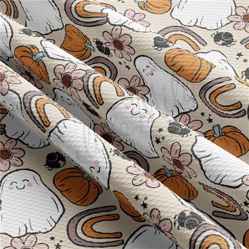 Halloween Fall Ghosts Printed Liverpool Fabric AA958 & Get a Free $89.99 Embroidery Bundle