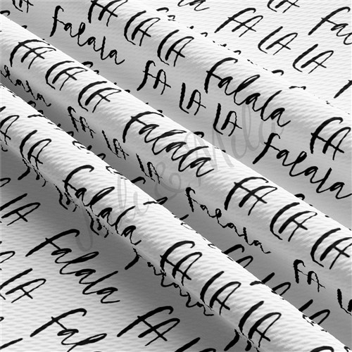 Christmas Fa la la Printed Liverpool Bullet Textured Stretch Solid Strip Thick Knit Jersey Fabric