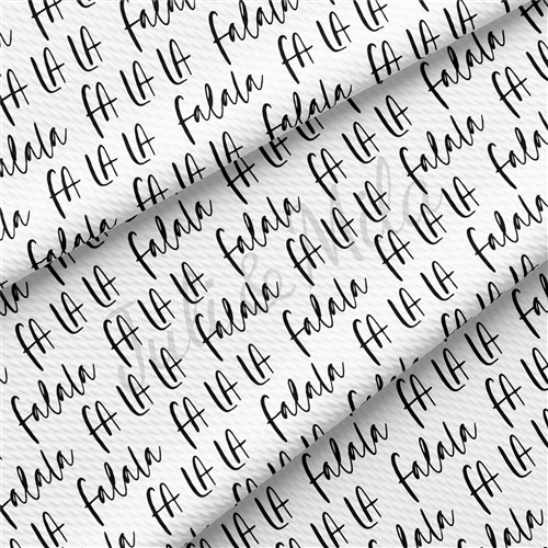 Christmas Fa la la Printed Liverpool Bullet Textured Stretch Solid Strip Thick Knit Jersey Fabric