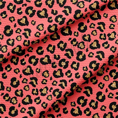 Cheetah Leopard AA177 TBP102 Liverpool Bullet Textured Stretch Solid Strip Thick Knit Jersey Fabric