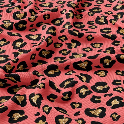 Cheetah Leopard AA177 TBP102 Liverpool Bullet Textured Stretch Solid Strip Thick Knit Jersey Fabric