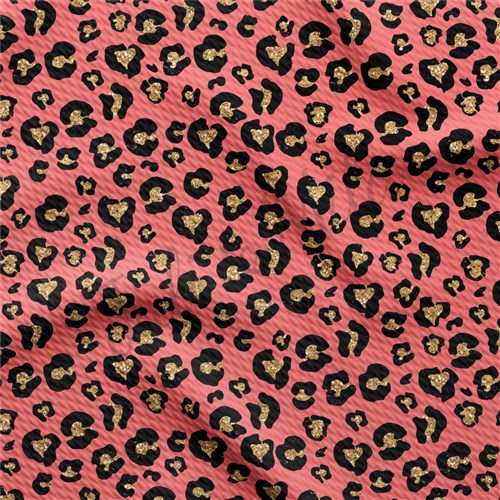 Cheetah Leopard AA177 TBP102 Liverpool Bullet Textured Stretch Solid Strip Thick Knit Jersey Fabric