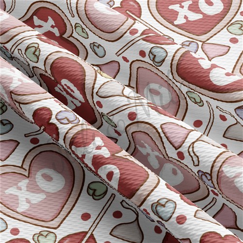 VD46 Liverpool Bullet Textured Stretch Solid Strip Thick Knit Jersey Fabric