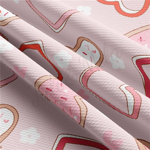Valentine's Day Liverpool Bullet Textured Stretch Solid Strip Thick Knit Jersey Fabric