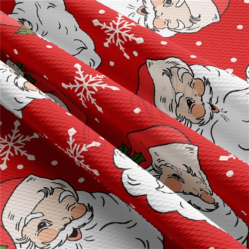 Christmas Printed Liverpool Bullet Textured Stretch Solid Strip Thick Knit Jersey Fabric