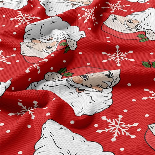 Christmas Printed Liverpool Bullet Textured Stretch Solid Strip Thick Knit Jersey Fabric