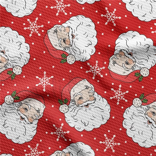 Christmas Printed Liverpool Bullet Textured Stretch Solid Strip Thick Knit Jersey Fabric