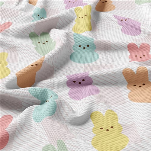 Easter AA2373 Liverpool Bullet Textured Stretch Solid Strip Thick Knit Jersey Fabric