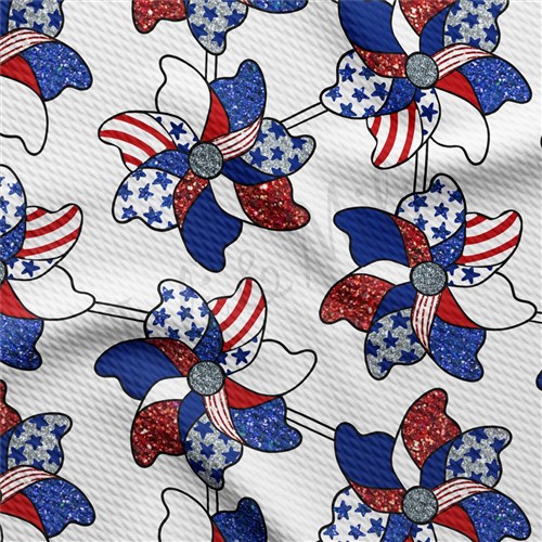 Patriotic 4th of July Printed Liverpool FabricAA1482 & Get a Free $89.99 Embroidery Bundle