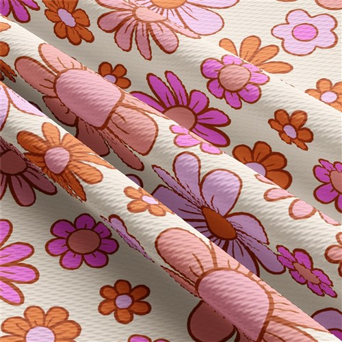 Floral Liverpool Bullet Textured Stretch Solid Strip Thick Knit Jersey Fabric