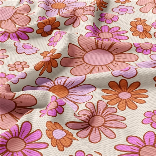 Floral Liverpool Bullet Textured Stretch Solid Strip Thick Knit Jersey Fabric