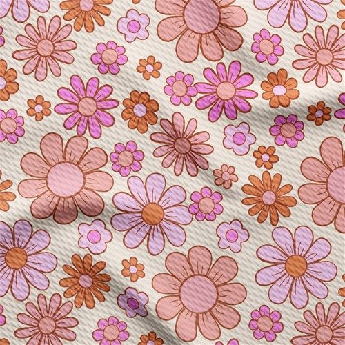 Floral Liverpool Bullet Textured Stretch Solid Strip Thick Knit Jersey Fabric