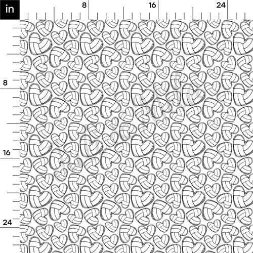 Volleyball Hearts Printed Liverpool Bullet Textured Stretch Solid Strip Thick Knit Jersey Fabric