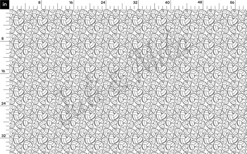 Volleyball Hearts Printed Liverpool Bullet Textured Stretch Solid Strip Thick Knit Jersey Fabric