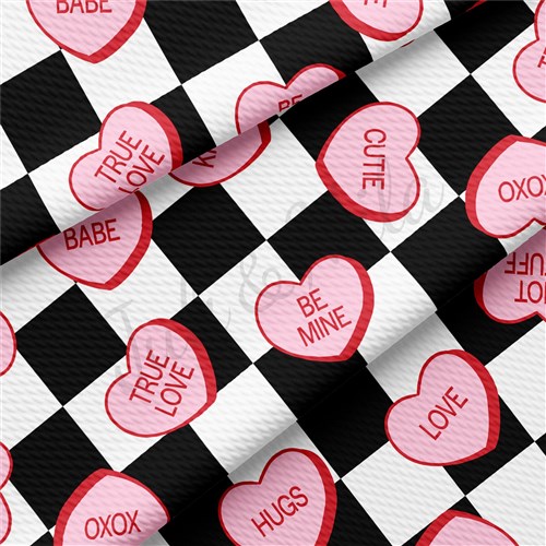 Valentine's Day Printed Liverpool Bullet Textured Stretch Solid Strip Thick Knit Jersey Fabric