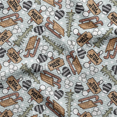 Christmas Printed Liverpool Bullet Textured Stretch Solid Strip Thick Knit Jersey Fabric