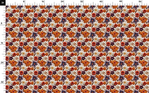 flowers Embroidery Liverpool Bullet Textured Stretch Solid Strip Thick Knit Jersey Fabric