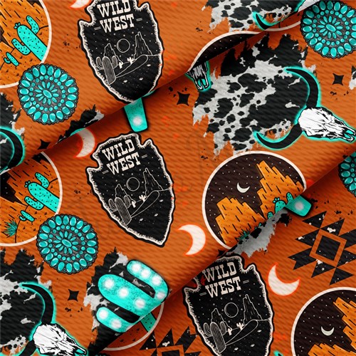 Boho Western Cactus Printed Liverpool AA1642 & Get a Free $89.99 Embroidery Bundle