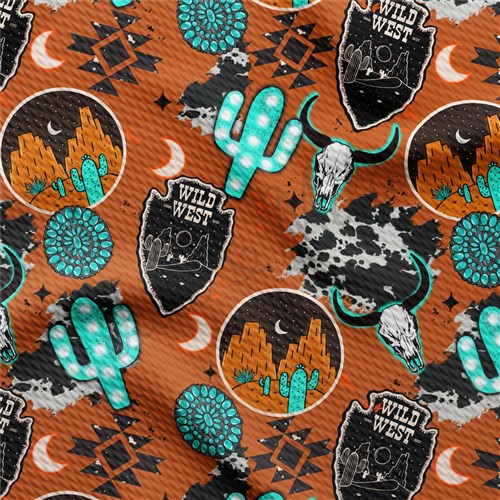 Boho Western Cactus Printed Liverpool AA1642 & Get a Free $89.99 Embroidery Bundle